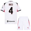 Camisola + Calções AC Milan Ricci 4 Criança Equipamento 2ª 2025-26
